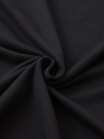 Baskılı Oversize Bisiklet Yaka T-shirt - Siyah - Görsel 2