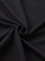 Baskılı Oversize Bisiklet Yaka T-shirt - Siyah - Görsel 2