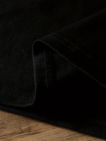 Baskılı Oversize Bisiklet Yaka T-shirt - Siyah - Görsel 3