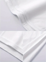 Baskılı Oversize Bisiklet Yaka T-shirt - Beyaz - Görsel 3