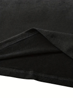 Fiyonk Baskılı Siyah Oversize Unisex T-shirt- Siyah - Görsel 3