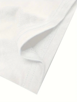 Baskılı Oversize Bisiklet Yaka T-shirt - Beyaz - Görsel 3