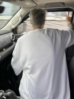 Baskılı Oversize Bisiklet Yaka T-shirt - Beyaz - Görsel 3