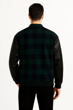 Kolları Suni Deri Içi Astarlı Oduncu Kolej Içi Ceket - Haki - Görsel 2