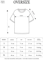 Unisex Yarım Fermuarlı Baskılı T-Shirt - Beyaz - Görsel 3