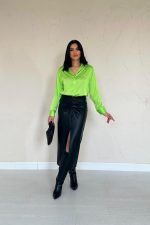 Neon Saten Gömlek - Görsel 2