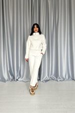 Beyaz Üç İplik Eşofman Takım - Görsel 2