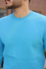 Erkek Üç İplik Şardonlu Sweatshirt - Görsel 3