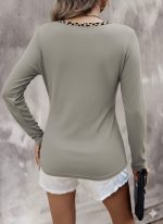 Kadın Uzun Kollu V Yakalı Kaşkorse Bluz - Görsel 2