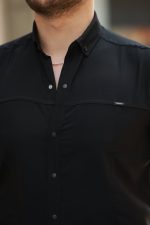 Erkek çıtçıt Düğmeli Kısa Kollu Gömlek - Görsel 3