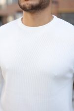 Erkek Selanik Örme Bisiklet Yaka Triko - Görsel 3