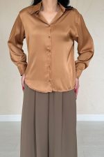 Vizon Saten Gömlek - Görsel 3