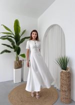 Wera Taşlı Fiyonk Detaylı Elbise - Görsel 3