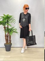 Kadın Viskon Kumaş Cep Detaylı üçlü Takım - Görsel 2