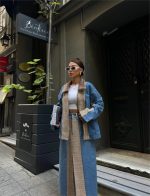 CHANEL GARNİLİ KOT MONT - Bej - Görsel 3