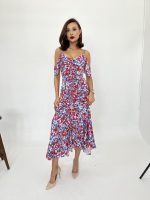 6410 ELBİSE-KIRMIZI - Görsel 2