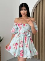 Rucka Belden Bağlamalı Mini Elbise