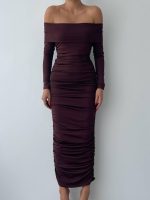 Dakota Drapeli Elbise - Görsel 2