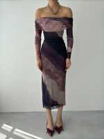 Sevilla Madonna Yaka Tül Elbise - Görsel 2