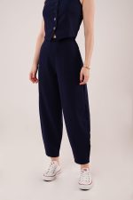 Havuç Kesim Lacivert Pantolon - Görsel 2