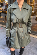 TRENCH KISA ŞANEL BOY - Haki - Görsel 2