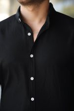 Erkek Uzun Kollu Regular Sofya Keten Gömlek - Görsel 3