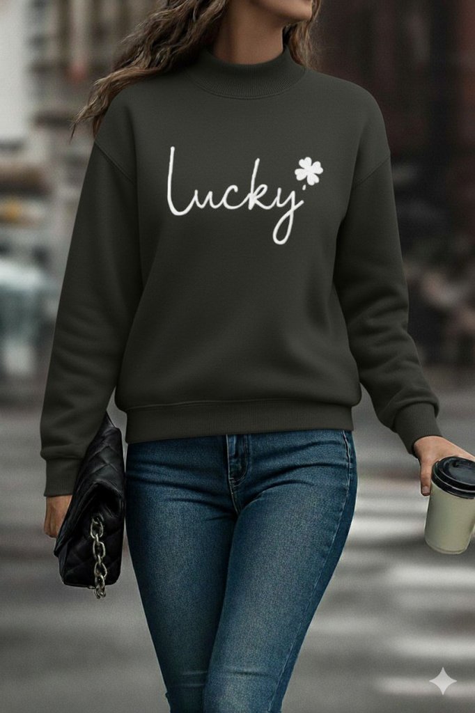 b2b4ab2cb3c841c78015 Kadın Uzun Kollu Bisiklet Yaka Viskon Iki Iplik Bluz - Görsel 1