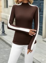 Kadın Uzun Kollu Balıkçı Yaka Kaşkorse Bluz - Görsel 2