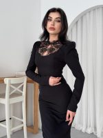 Port Dantel Detay Elbise