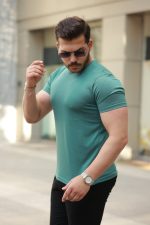 Erkek Bisiklet Yaka Basic Kısa Kollu Tişört - Görsel 2