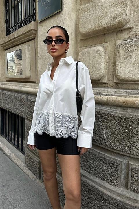 b5a7e610570b333bedaf Andrea Dantel Detay Gömlek 3385-08 - Görsel 1