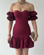 Peyda Straplez Elbise - Görsel 2