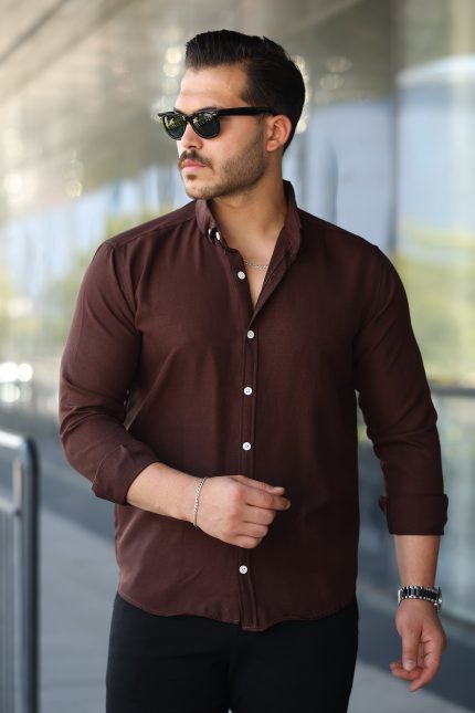 Erkek Uzun Kollu Regular Sofya Keten Gömlek