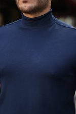 Erkek Balıkçı Yaka Modal Kumaş Esnek Kazak - Görsel 3