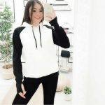 Kadın Panda üç Iplik Kumaş Kapüşonlu Polar Sweat 65 Cm - Görsel 2