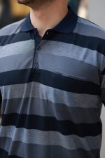 Erkek Yakalı çok Renkli Kısa Kollu T-shirt - Görsel 3