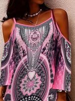 Kadın Askılı Omuzlardan Açık Truvakar Kol Desenli Kısa Süprem Elbise - Görsel 2