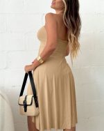 Kadın Straplez Boyundan Askılı Midi Bluz - Görsel 2