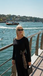 Kadın Bisiklet Yaka Leopar Fiyonk Detay Maxi Boy Elbise - Görsel 3