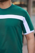 Erkek şerit Detaylı Kısa Kollu T-shirt - Görsel 3