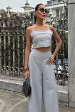 Crop Plazzo Pantolon Takım 10155-08 - Görsel 3