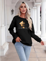 Kadın Uzun Kollu Bisiklet Yaka Viskon Iki Iplik Bluz - Görsel 3