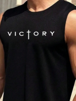 Erkek Sıfır Kol Victory Baskılı Süprem Bluz - Görsel 2