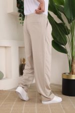 Erkek Beli Lastikli Pileli Baggy Pantolon - Görsel 3