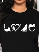 Kadın Uzun Kollu Bisiklet Yaka Baskılı Viskon Bluz - Görsel 2