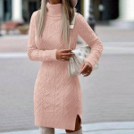 Loren Yünlü Motifli Midi Boy Triko Elbise - Görsel 2