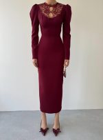 Port Dantel Detay Elbise - Görsel 2