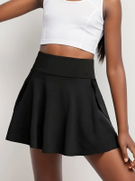 Kadın Yüksek Bel Cepli Sandy Short Etek - Görsel 2