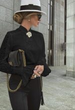 Kadın Uzun Kollu Hakim Yaka Ithal Dantel Detay Gömlek - Görsel 2