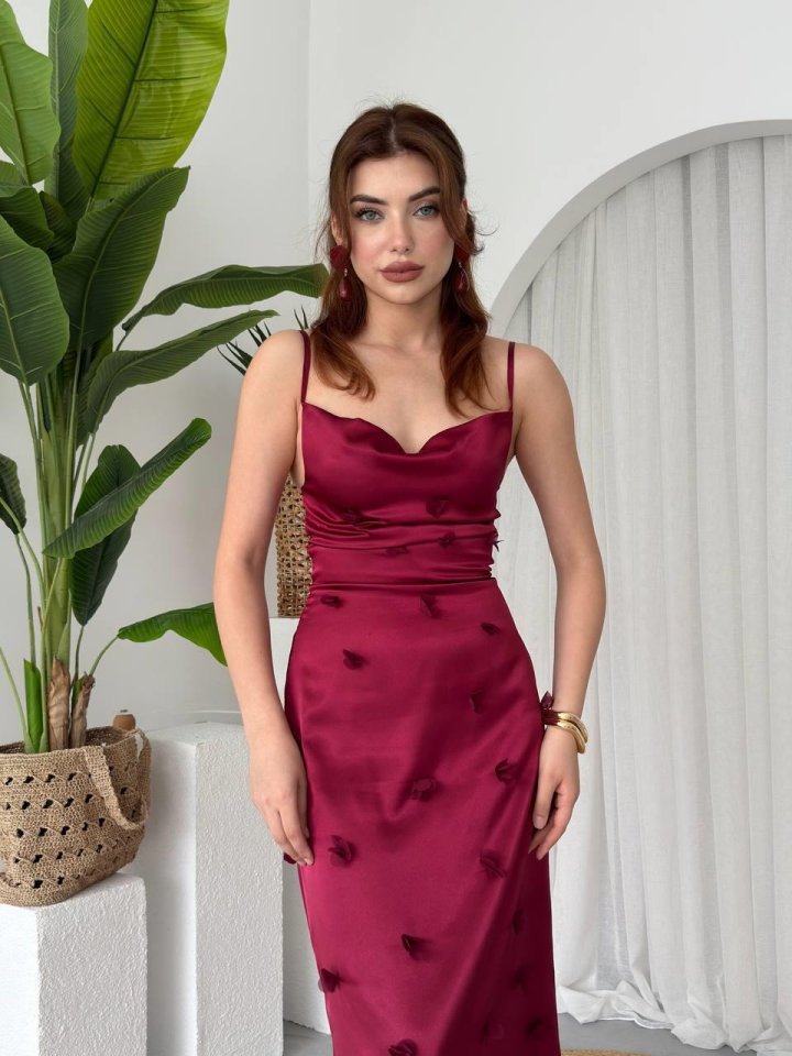 d2469698e6ba3ee0d1f3 Dora Çiçek Detaylı Elbise - Görsel 1